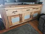 acacia houten dressoir, Ophalen, Modern, natuurlijk, Gebruikt, 200 cm of meer