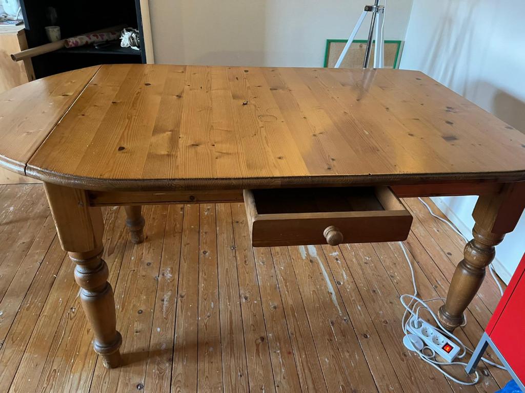 Tafel, Huis en Inrichting, Tafels | Eettafels, Ophalen, Gebruikt, 100 tot 150 cm, Hout