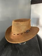 Leren handgemaakte hoed, Kleding | Heren, Ophalen of Verzenden, Zo goed als nieuw