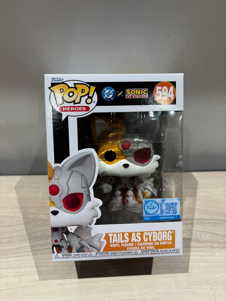 Funko Pop! Tails as Cyborg #594 – DC x Sonic The Hedgehog, Funko Europe, Ophalen of Verzenden, Zo goed als nieuw, 4th floor, 1 Queen Caroline St, London W6 9YN, Verenigd Koninkrijk