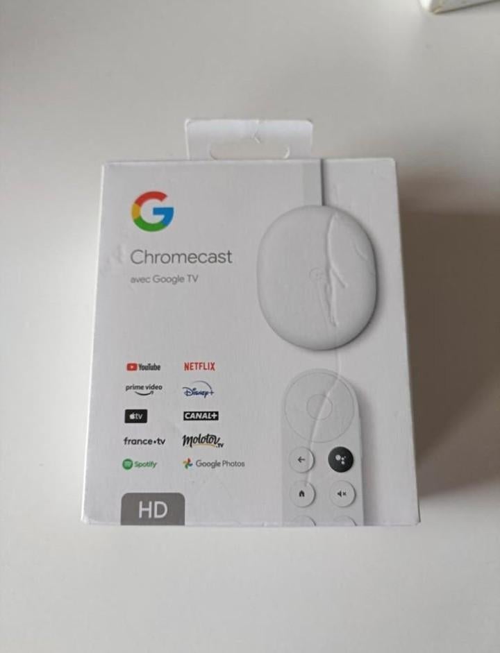 Google Chromecast met Google TV (HD) - Stream je favorieten, Audio, Tv en Foto, Mediaspelers, Zo goed als nieuw, HDMI, Ophalen of Verzenden