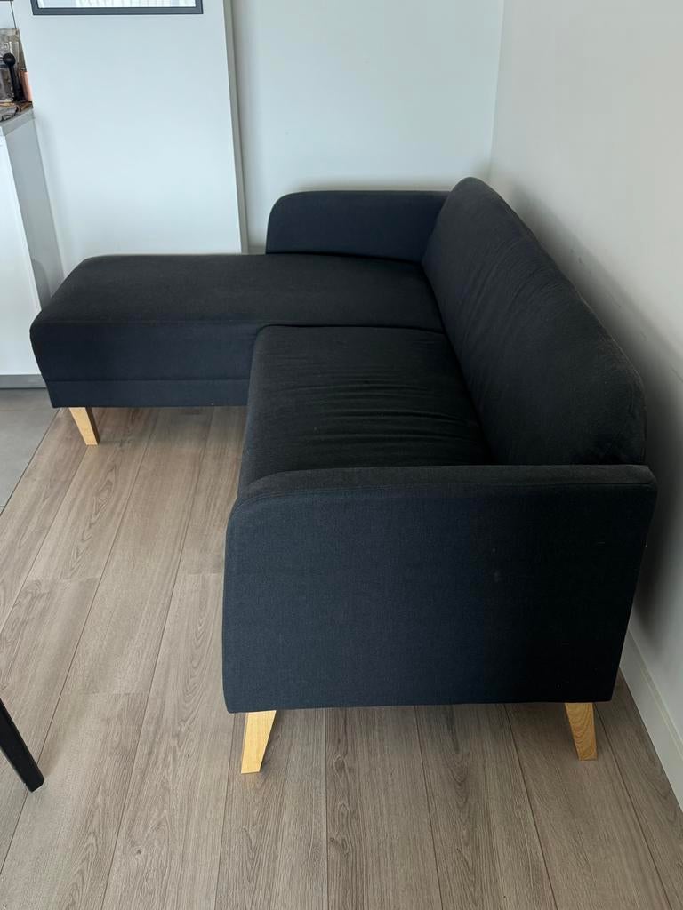 IKEA Linanäs 3-zitsbank, donkergrijs - Nieuwstaat, Ophalen, 150 tot 200 cm, 75 tot 100 cm, Rechte bank