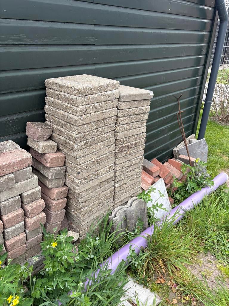 30x30 tegels en klinkers, Tuin en Terras, Ophalen, Gebruikt, Minder dan 5 m², Beton