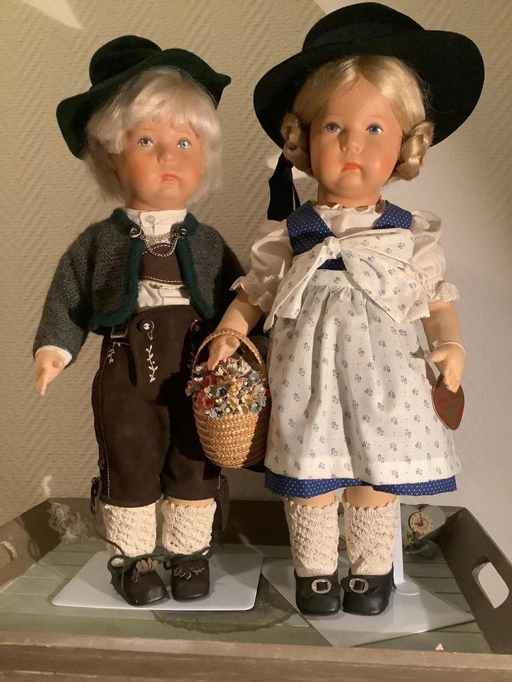 Kathe Kruse Margretchen en Jockerle Speciale uitgave. 47 cm., Verzamelen, Poppen, Zo goed als nieuw, Pop, Ophalen of Verzenden