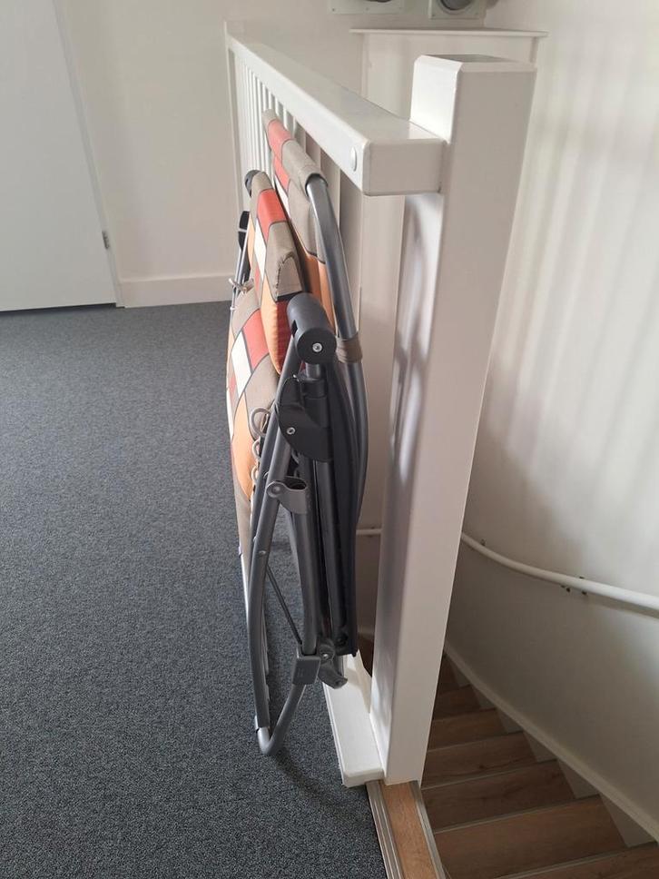 Lafuma relaxstoel, Huis en Inrichting, Stoelen, Gebruikt, Eén, Metaal, Stof, Overige kleuren, Ophalen