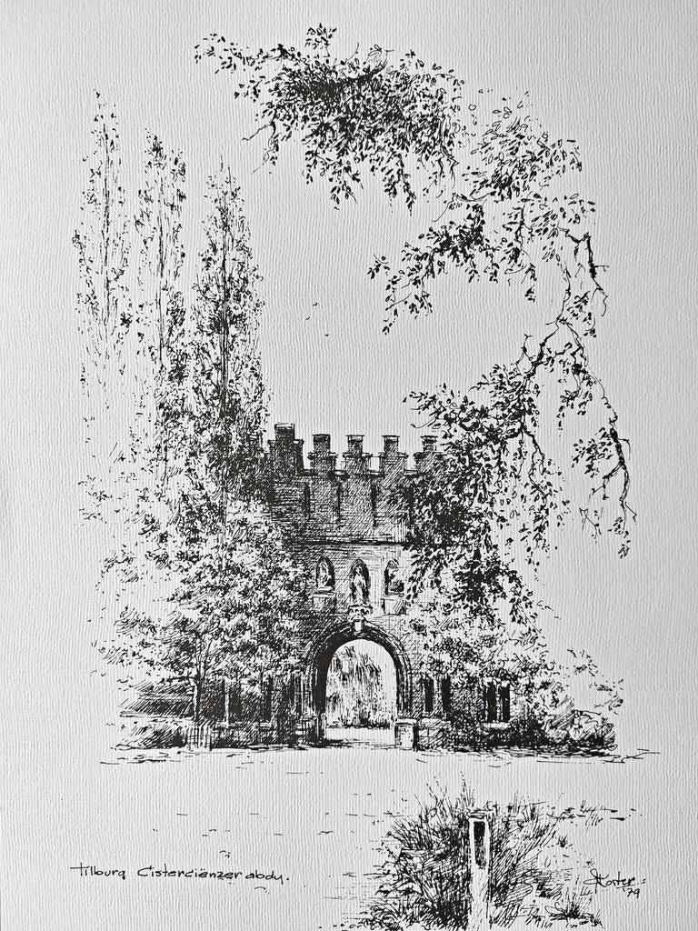 Berkel- Enschot bij Tilburg ... klooster ..., Antiek en Kunst, Kunst | Tekeningen en Foto's, Ophalen of Verzenden
