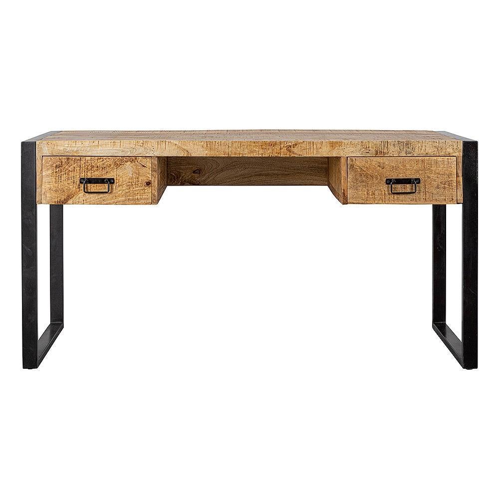 Mangohouten Bureau Britt 150 cm met Lades, Huis en Inrichting, Bureaus, Met lades, 150 cm, Hout, Bruin