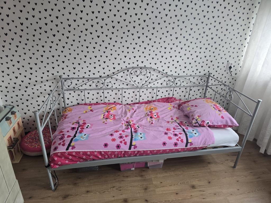 Mooi tiener/meisjes bed 1 persoons 200x90 cm, Ophalen, Gebruikt, 90 cm, Eenpersoons