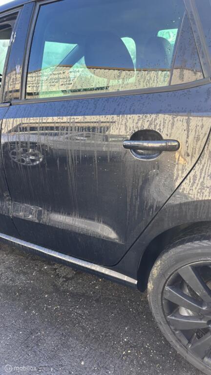 Achterdeur links  zwart Volkswagen Polo 6R ('09-'14), Auto-onderdelen, Carrosserie en Plaatwerk, Deur, Volkswagen, Achter, Links