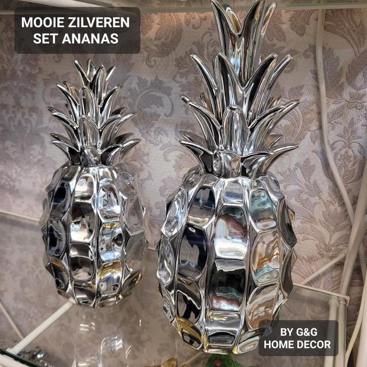 NIEUWE POLS POTTEN SET GROTE ANANAS  MOOIE LUXE DECORATIE, Huis en Inrichting, Woonaccessoires | Overige, Ophalen of Verzenden