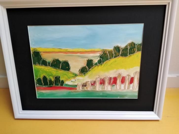 3 kleurijke moderne werken van kunstenaar Reinier Knol, Antiek en Kunst, Kunst | Schilderijen | Modern, Ophalen of Verzenden