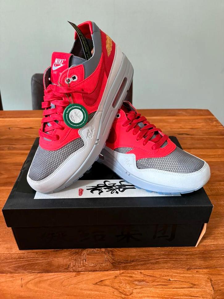 Nike Air Max 1 CLOT Solar Red 44, Kleding | Heren, Schoenen, Nieuw, Sneakers of Gympen, Overige kleuren, Ophalen of Verzenden