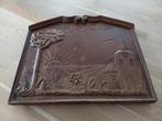 Uit eikenplank gesneden, Ravenstein? gesigneerd, Art Nouveau, Antiek en Kunst, Antiek | Wandborden en Tegels, Ophalen of Verzenden