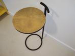 Bijzettafel stevig metaal zwart goud, Huis en Inrichting, Tafels | Bijzettafels, Minder dan 55 cm, Metaal of Aluminium, Rond, Zo goed als nieuw