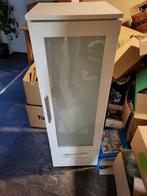 wit kastje met glas, Huis en Inrichting, Kasten | Kledingkasten, Ophalen, Minder dan 50 cm, 100 tot 150 cm, Glas