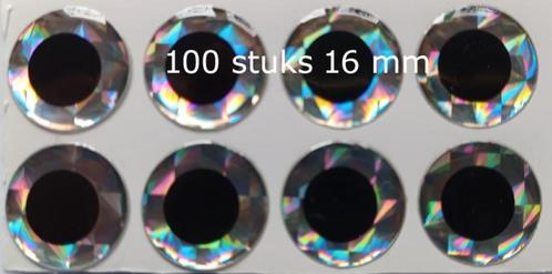 100 stuks zilverkleurig kunstaas ogen van 16 mm, Watersport en Boten, Hengelsport | Roofvissen, Nieuw, Overige typen, Ophalen