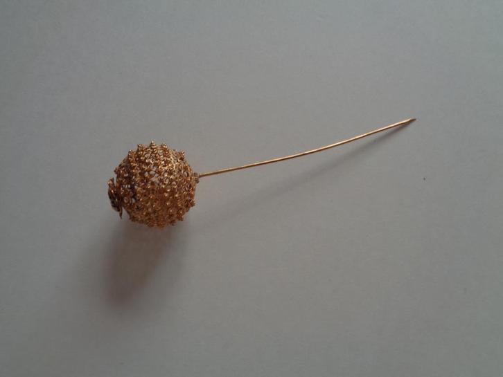 Zeeuwse gouden Cantille bolspeld, Sieraden, Tassen en Uiterlijk, Antieke sieraden, Overige typen, Goud, Verzenden