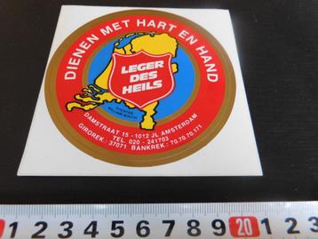 sticker Leger des Heils Dienen met hart en hand  Amsterdam  beschikbaar voor biedingen