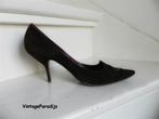 2536 VINTAGE Schwenk sexy jaren 60 queeny pumps 39, Ophalen of Verzenden, Bruin, Zo goed als nieuw, Pumps