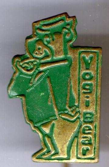 Yogi Bear groen op koper stripfiguur speldje ( S_229 ) beschikbaar voor biedingen