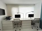 Bureau voor 2 werkplekken + 1 ladekast IKEA Lagkapten Malm, 5 laden of meer, Overige materialen, Minder dan 100 cm, 200 cm of meer