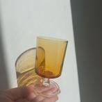Borrelglaasjes cavelier vintage amber, set van 6, Ophalen of Verzenden, Zo goed als nieuw, Borrel- of Shotglas