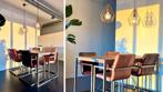 Houten eettafel + 4 stoelen (leer) en salontafel Rotterdam, Ophalen, Gebruikt, 50 tot 100 cm, Vijf personen of meer