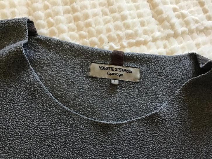 Henriette Steffensen Trui oversized grijs maat L, Kleding | Dames, Truien en Vesten, Gedragen, Grijs, Ophalen of Verzenden