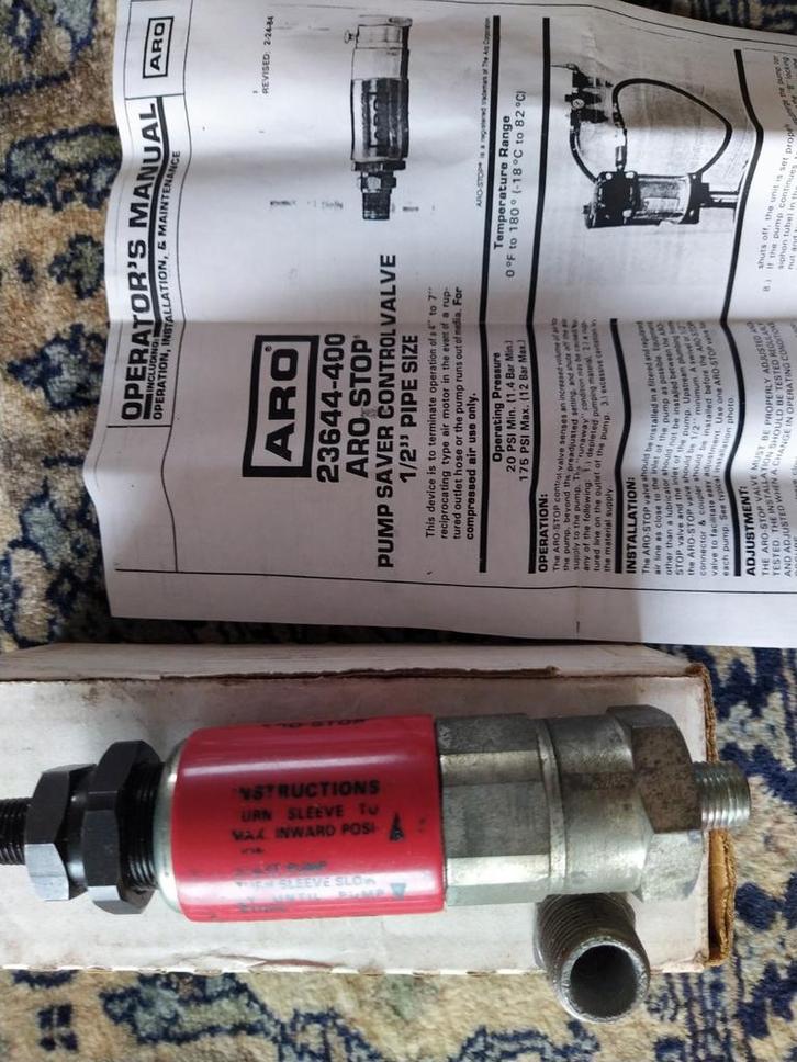 Aro pump saver valve, voorkomt schade aan pneumatische pomp, Auto diversen, Autogereedschap, Zo goed als nieuw, Ophalen of Verzenden