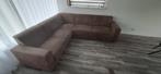 Taupe kleurig hoekbank, Ophalen, Gebruikt, Stof