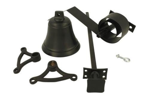 Ouderwetse trekbel messing zwart poedercoat, Doe-het-zelf en Verbouw, Hang- en Sluitwerk, Nieuw, Overige typen, Koper of Messing