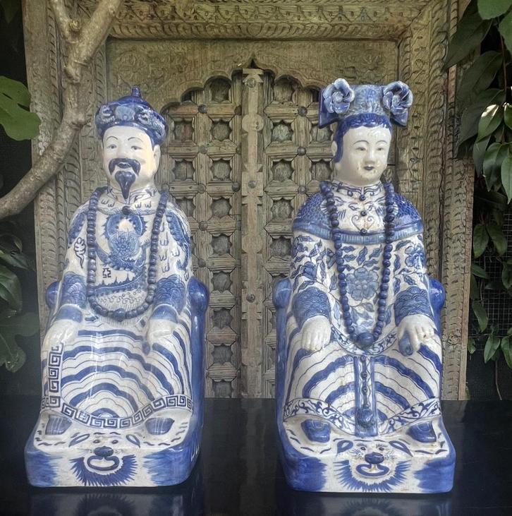 Chinese porselein oude beelden Keizer keizerin chinees groot, Antiek en Kunst, Antiek | Porselein, Ophalen