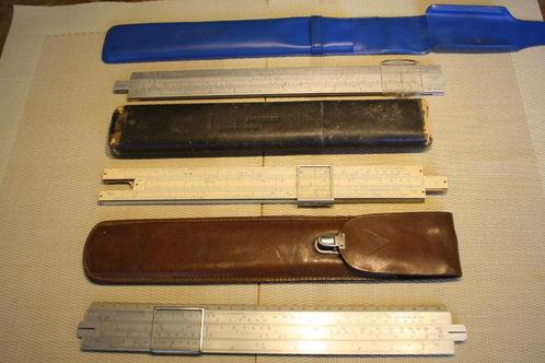 3X Rekenliniaal, liniaal, reken instrument, Antiek en Kunst, Antiek | Gereedschap en Instrumenten, Ophalen of Verzenden
