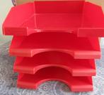 4 rode bureau lades voor post en papieren maat A4, Gebruikt, Ophalen of Verzenden