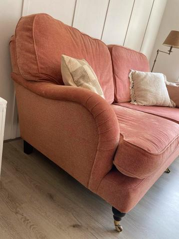 Vintage 2-zits Sofa - Terracotta/Roest Roze Stof beschikbaar voor biedingen
