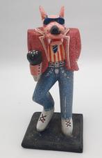 Houten Wolf beeldje in de stijl van Markus Pierson, Ophalen of Verzenden