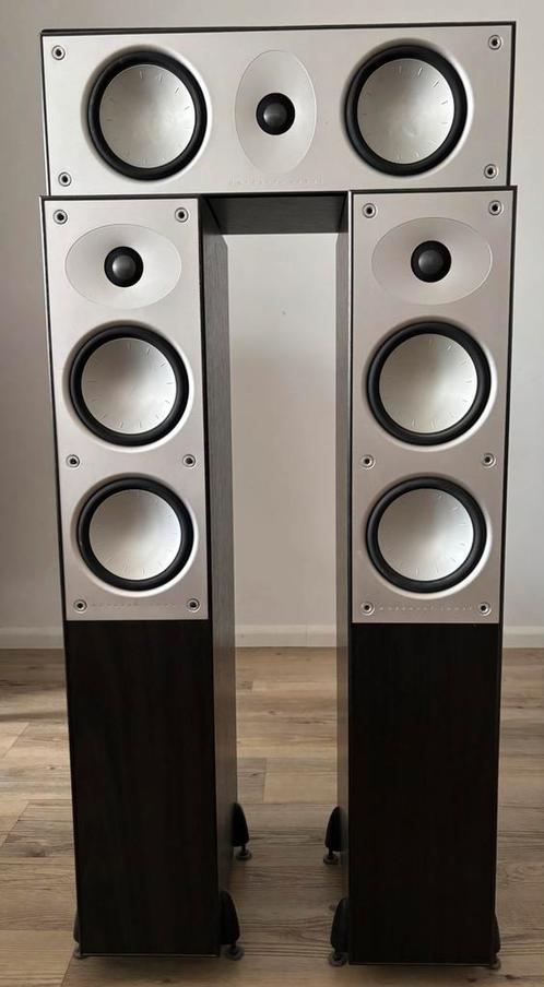 Mordaunt Short Avant speaker set 2x 906 905C zwart, Audio, Tv en Foto, Luidsprekers, Gebruikt, Front, Rear of Stereo speakers