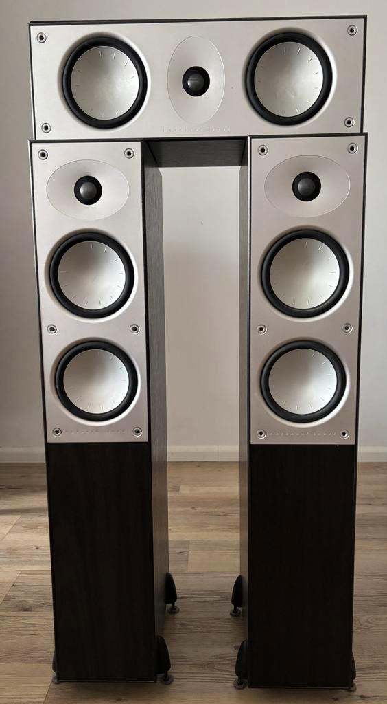 Mordaunt Short Avant speaker set 2x 906 905C zwart, Audio, Tv en Foto, Luidsprekers, Gebruikt, Front, Rear of Stereo speakers