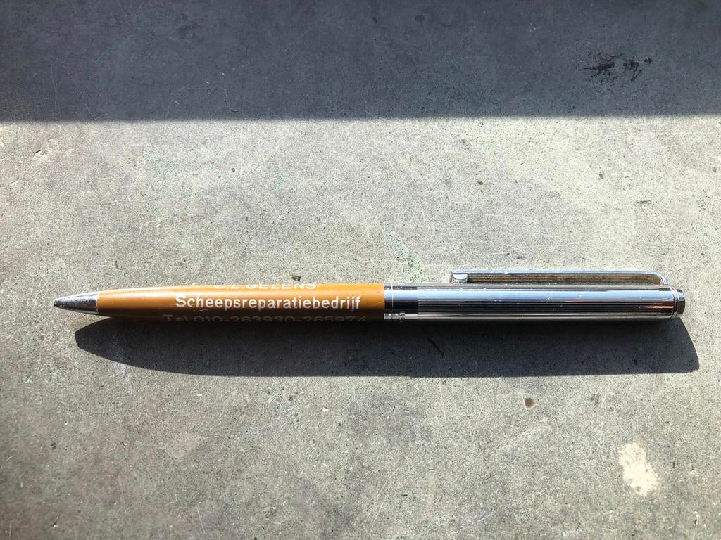 Metalen PAPER MATE U.S.A. vulpotlood - met reclame erop, Overige merken, Gebruikt, Vulpotlood, Ophalen of Verzenden