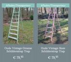 Oude vintage trap schilderstrap roze groen, Doe-het-zelf en Verbouw, Ladders en Trappen, Ophalen, Nn, N, Minder dan 2 meter