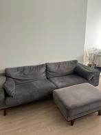 Grijze bank met voetsteun - Gratis af te halen!, Ophalen, Gebruikt, Stof
