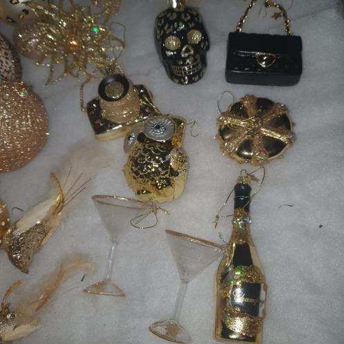Prachtige Gouden Kerstballen en Accessoires, Diversen, Kerst, Ophalen of Verzenden