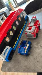 Paw Patrol Vrachtwagen met oplegger + 2 auto’s, Verzenden, Gebruikt