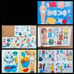 18 x vintage pop papier aankleedpop mode jaren 60 70 retro, Ophalen of Verzenden, Zo goed als nieuw, Fashion Doll