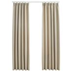 Gordijnen verduisterend met haken 2 st 140x225 cm €50, Alphen, 200 cm of meer, Nieuw, Ophalen of Verzenden