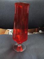 Glas oranje, groot retro hoog 28 cm doorsnee 9 cm, Verzamelen, Retro, Ophalen of Verzenden, Huis en Inrichting