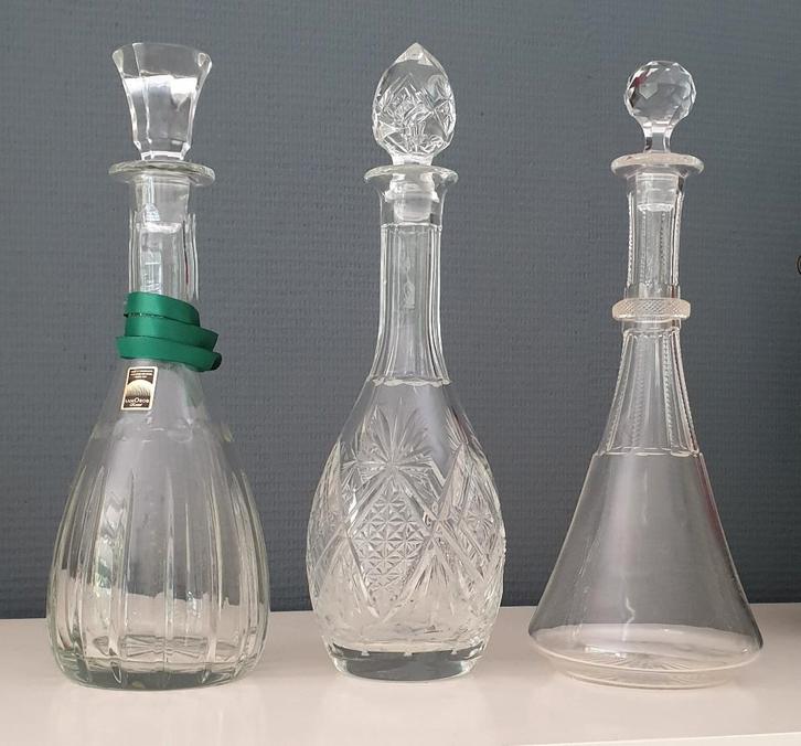 3 mooie karaffen (ook per stuk), Antiek en Kunst, Curiosa en Brocante, Ophalen of Verzenden