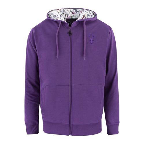 PRINCE OFFICIËLE ZIP-HOODIE MET PURPLE RAIN BLOEMENVOERING -, Kleding | Heren, Truien en Vesten, Nieuw, Maat 52/54 (L), Paars