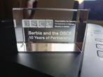 Presse papier/Paper weight Serbia and the OSCE 10 years, Ophalen of Verzenden