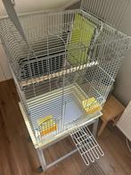 Hele fijne vogel kooi - grijs - incl. Speelgoed, Ophalen, Zo goed als nieuw, Metaal, Vogelkooi